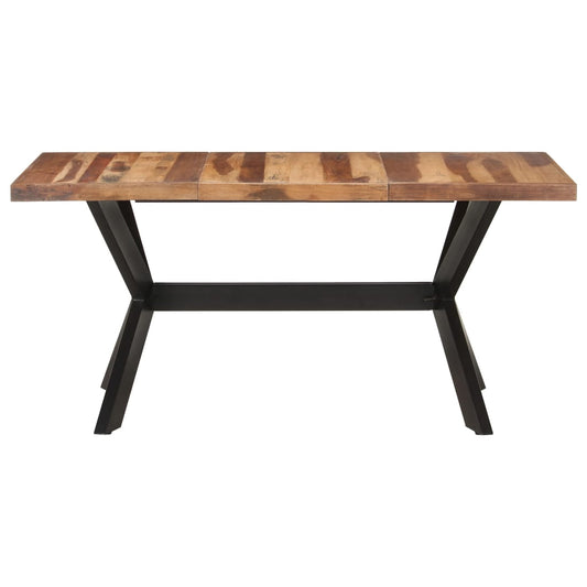 Tavolo da Pranzo 160x80x75 cm Legno Massello con Finitura Ambra | homemem39