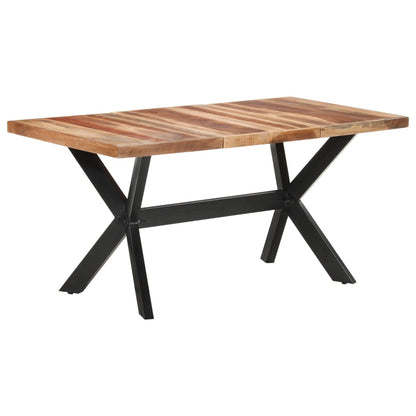 Tavolo da Pranzo 160x80x75 cm Legno Massello con Finitura Ambra | homemem39
