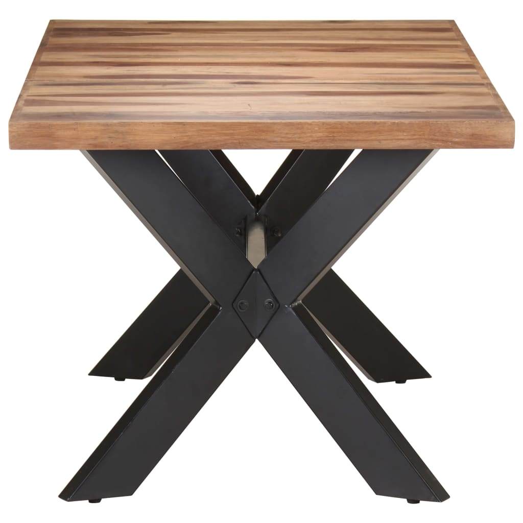 Tavolo da Pranzo 180x90x75 cm Legno Massello con Finitura Ambra - homemem39