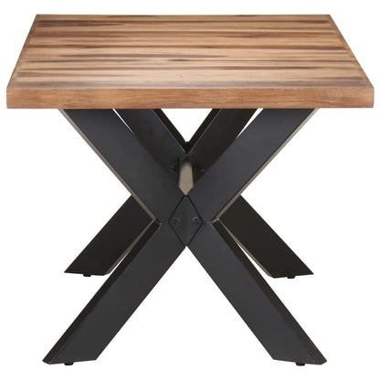 Tavolo da Pranzo 180x90x75 cm Legno Massello con Finitura Ambra - homemem39