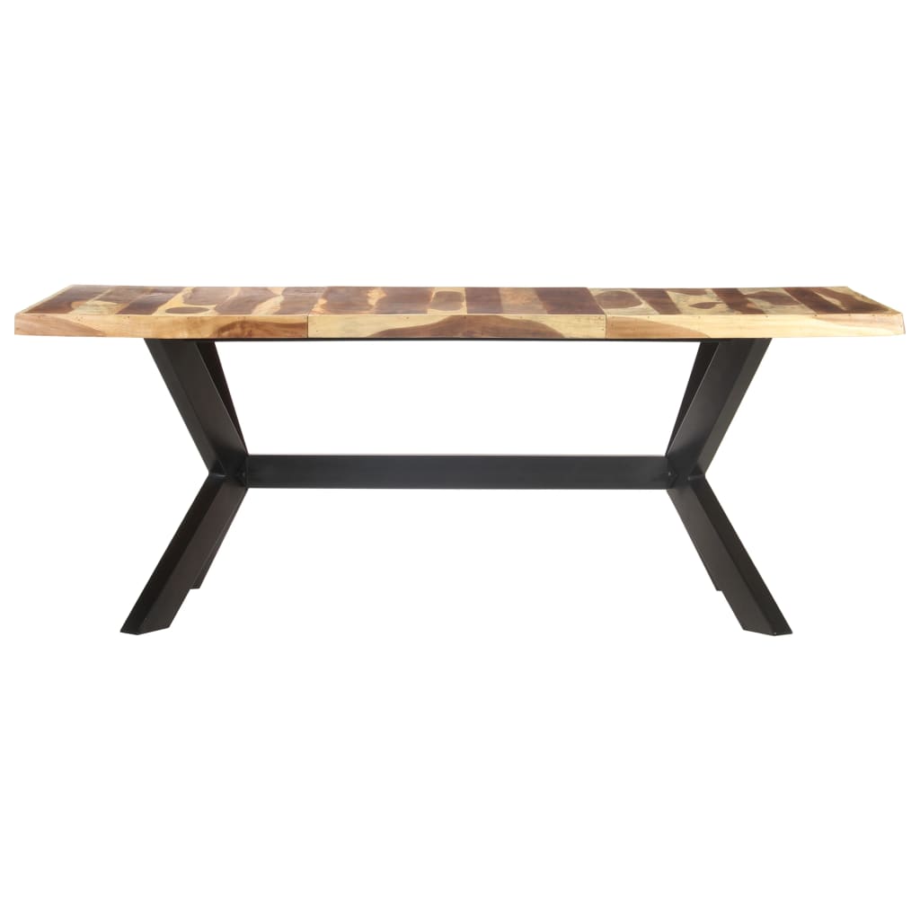 Tavolo da Pranzo 200x100x75cm Legno Massello con Finitura Ambra - homemem39