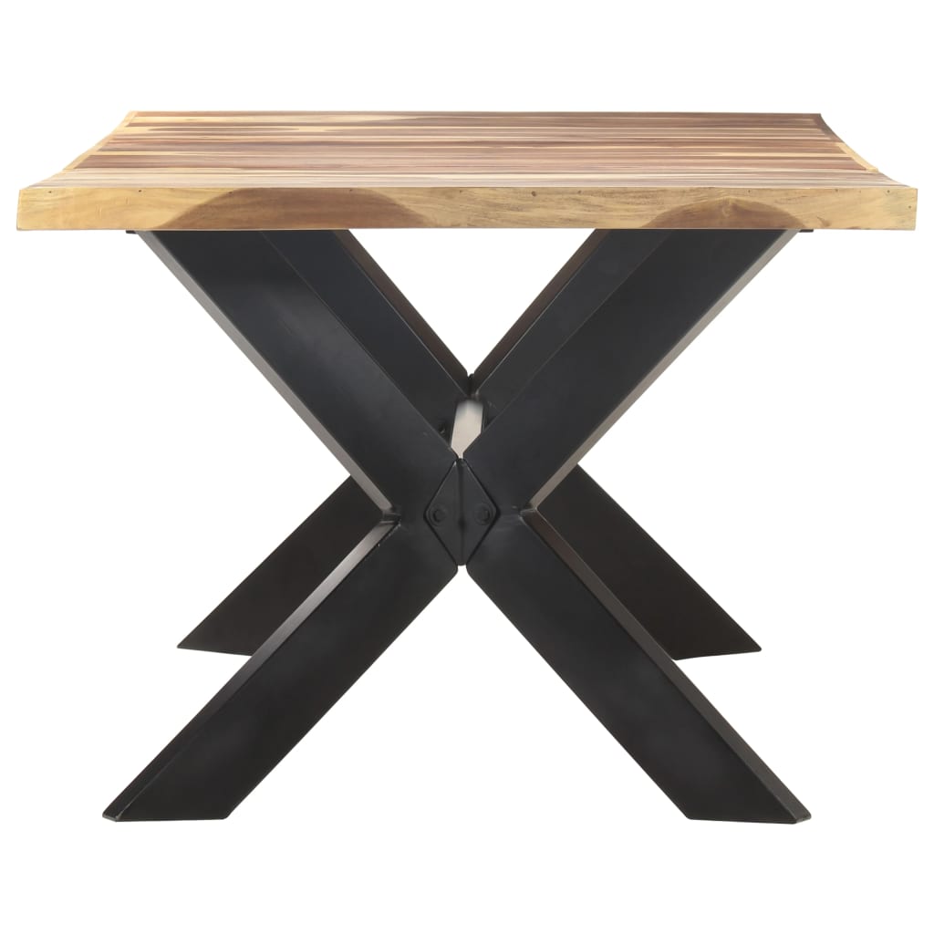 Tavolo da Pranzo 200x100x75cm Legno Massello con Finitura Ambra - homemem39