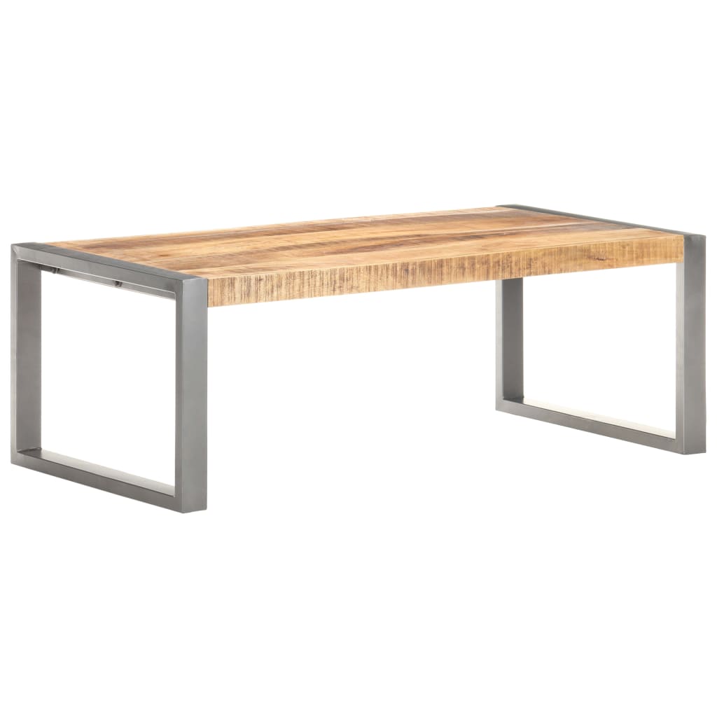 Tavolino da Salotto 110x60x40 cm in Legno di Mango Grezzo | homemem39