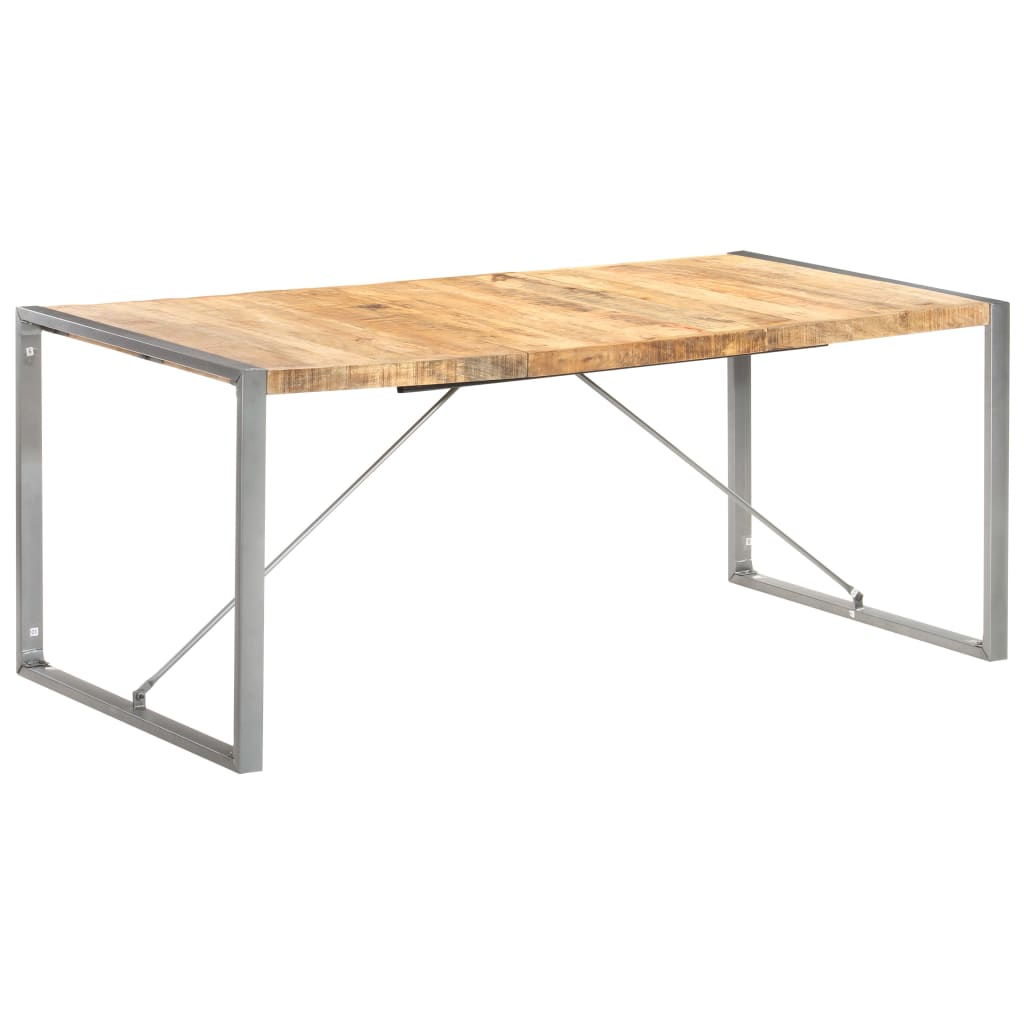 Tavolo da Pranzo 180x90x75 cm in Legno Massello di Mango Grezzo | homemem39