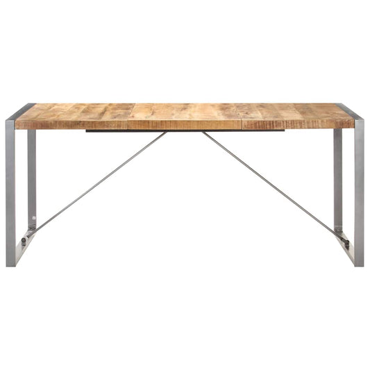 Tavolo da Pranzo 180x90x75 cm in Legno Massello di Mango Grezzo