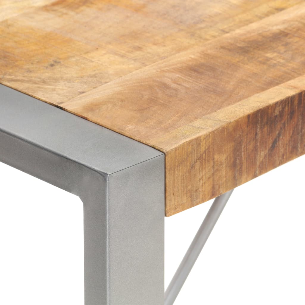 Tavolo da Pranzo 180x90x75 cm in Legno Massello di Mango Grezzo | homemem39