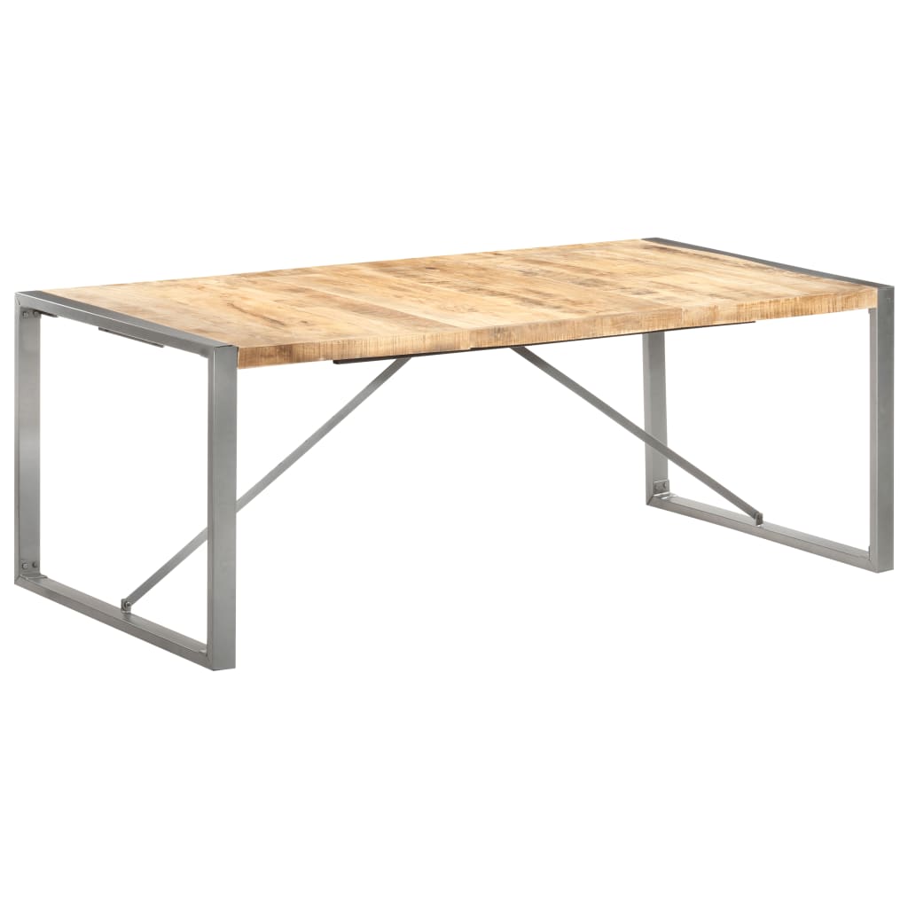 Dining Table 200x100x75cm in Solid Raw Mango Wood