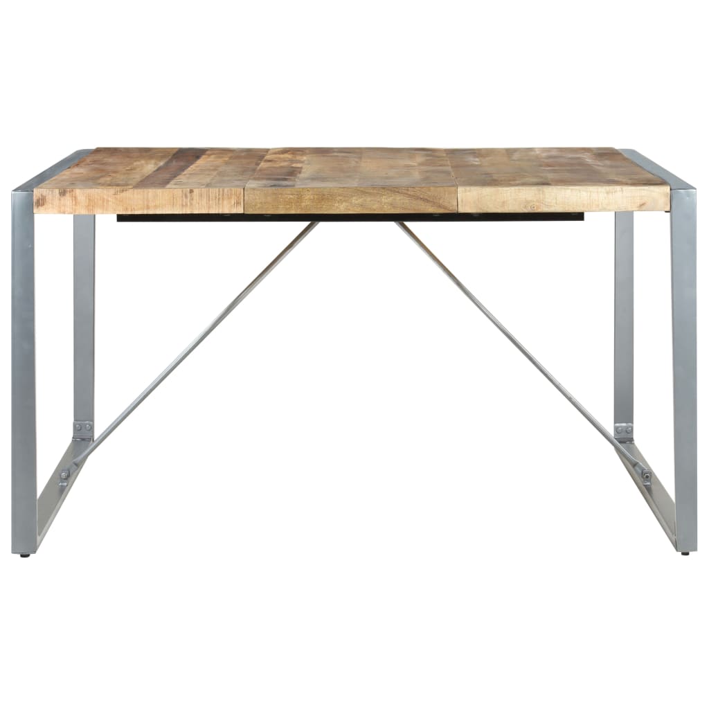 Tavolo da Pranzo 140x140x75 cm in Legno di Mango Grezzo - homemem39