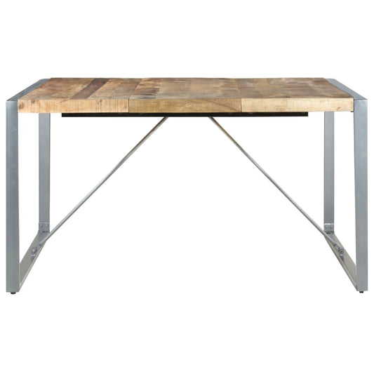 Tavolo da Pranzo 140x140x75 cm in Legno di Mango Grezzo - homemem39