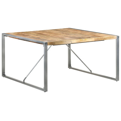 Tavolo da Pranzo 140x140x75 cm in Legno di Mango Grezzo - homemem39