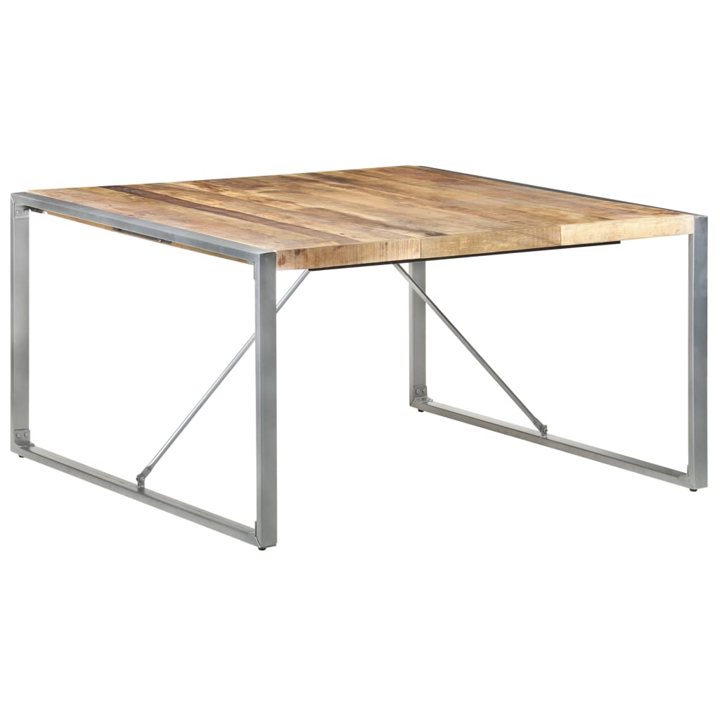 Tavolo da Pranzo 140x140x75 cm in Legno di Mango Grezzo - homemem39