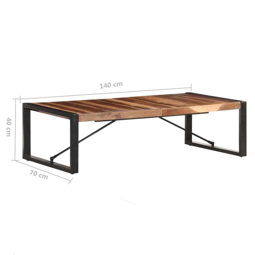 Tavolino da Salotto 140x70x40 cm in Legno Massello | homemem39