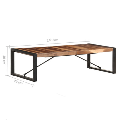 Tavolino da Salotto 140x70x40 cm in Legno Massello | homemem39