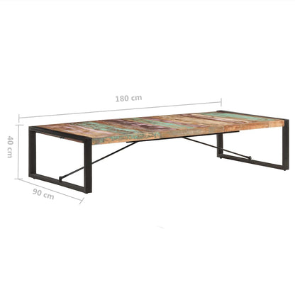 Tavolino da Salotto 180x90x40 cm in Legno Massello di Recupero | homemem39