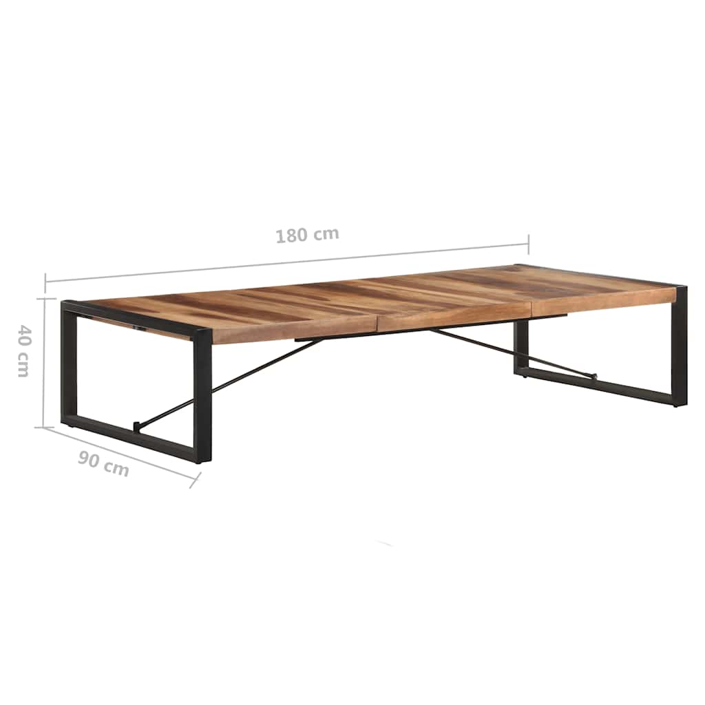 Tavolino da Salotto 180x90x40 cm in Legno Massello | homemem39