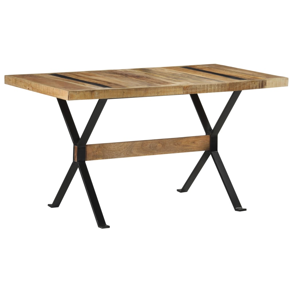 Tavolo da Pranzo 140x70x76 cm in Legno di Mango Grezzo | homemem39