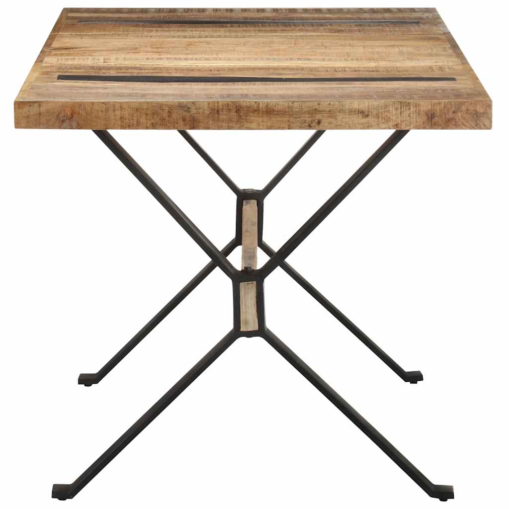 Tavolo da Pranzo 160x80x76 cm in Legno Massello di Mango Grezzo