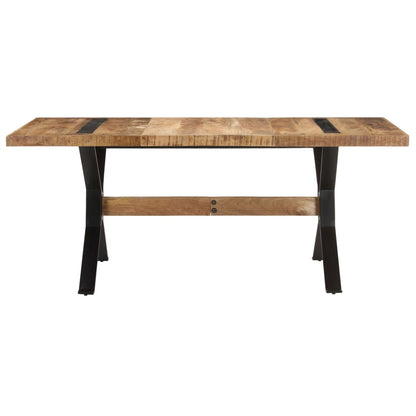 Tavolo da Pranzo 180x90x76 cm in Legno Massello di Mango Grezzo | homemem39