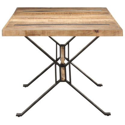 Tavolo da Pranzo 180x90x76 cm in Legno Massello di Mango Grezzo | homemem39