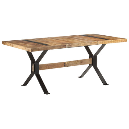 Tavolo da Pranzo 180x90x76 cm in Legno Massello di Mango Grezzo | homemem39