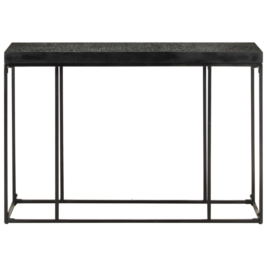 Tavolo Consolle Nero 110x35x76 cm Massello di Acacia e Mango - homemem39