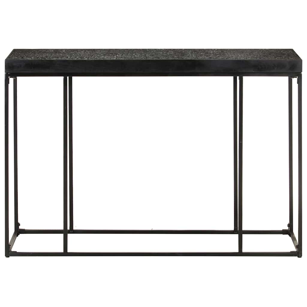Tavolo Consolle Nero 110x35x76 cm Massello di Acacia e Mango