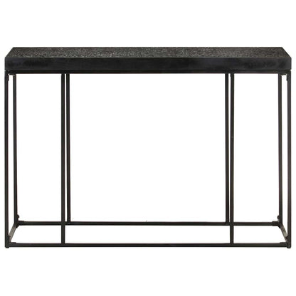 Tavolo Consolle Nero 110x35x76 cm Massello di Acacia e Mango