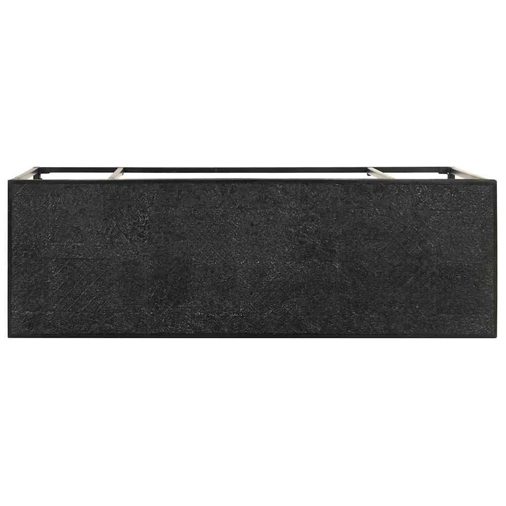 Tavolo Consolle Nero 110x35x76 cm Massello di Acacia e Mango