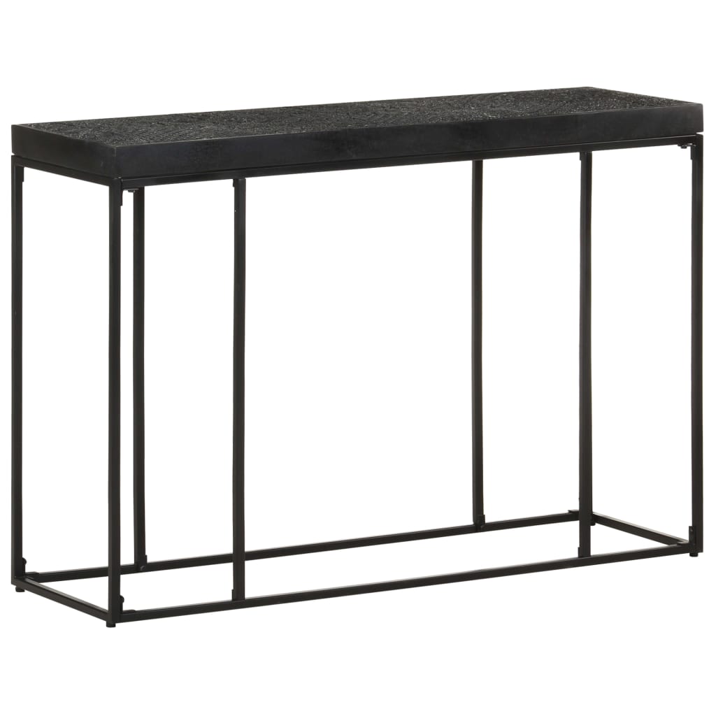 Tavolo Consolle Nero 110x35x76 cm Massello di Acacia e Mango | homemem39