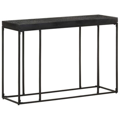 Tavolo Consolle Nero 110x35x76 cm Massello di Acacia e Mango - homemem39