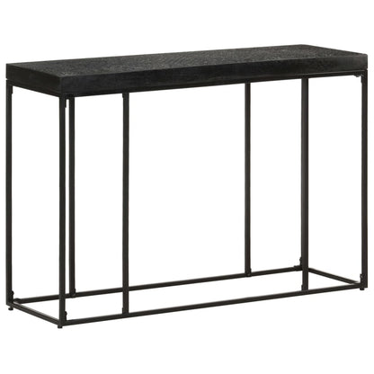 Tavolo Consolle Nero 110x35x76 cm Massello di Acacia e Mango - homemem39
