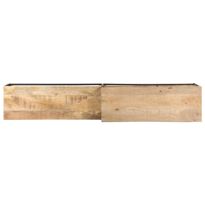 Mobile Porta TV 180x30x50cm in Legno di Mango Grezzo - homemem39