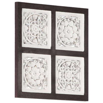 Pannello Murale Intagliato MDF 40x40x1,5 cm Marrone e Bianco - homemem39