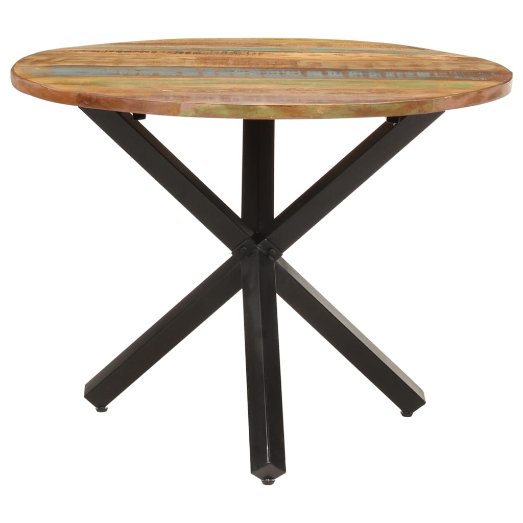 Tavolo da Pranzo Rotondo 100x100x75 cm Massello di Recupero | homemem39