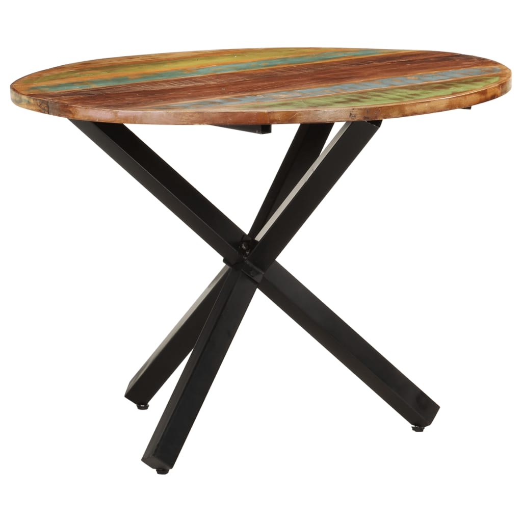 Tavolo da Pranzo Rotondo 100x100x75 cm Massello di Recupero | homemem39