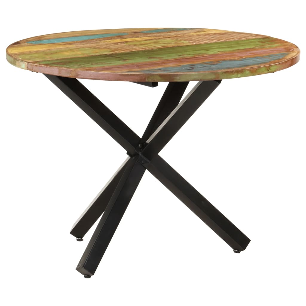 Tavolo da Pranzo Rotondo 100x100x75 cm Massello di Recupero | homemem39