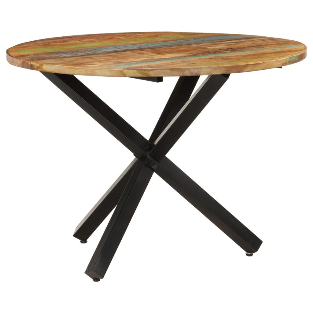 Tavolo da Pranzo Rotondo 100x100x75 cm Massello di Recupero | homemem39