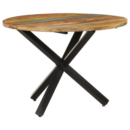 Tavolo da Pranzo Rotondo 100x100x75 cm Massello di Recupero | homemem39