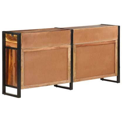 Credenza 172x35x80 cm in Legno di Acacia con Finitura Ambra