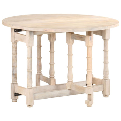 Tavolo da Pranzo Rotondo 110x76 cm in Legno Massello di Mango - homemem39