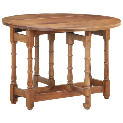 Tavolo da Pranzo Rotondo 110x76 cm in Legno Massello di Mango - homemem39