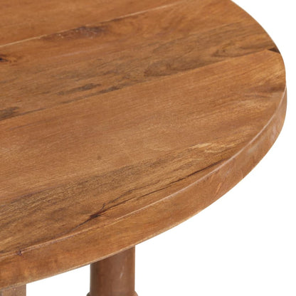 Tavolo da Pranzo Rotondo 110x76 cm in Legno Massello di Mango - homemem39