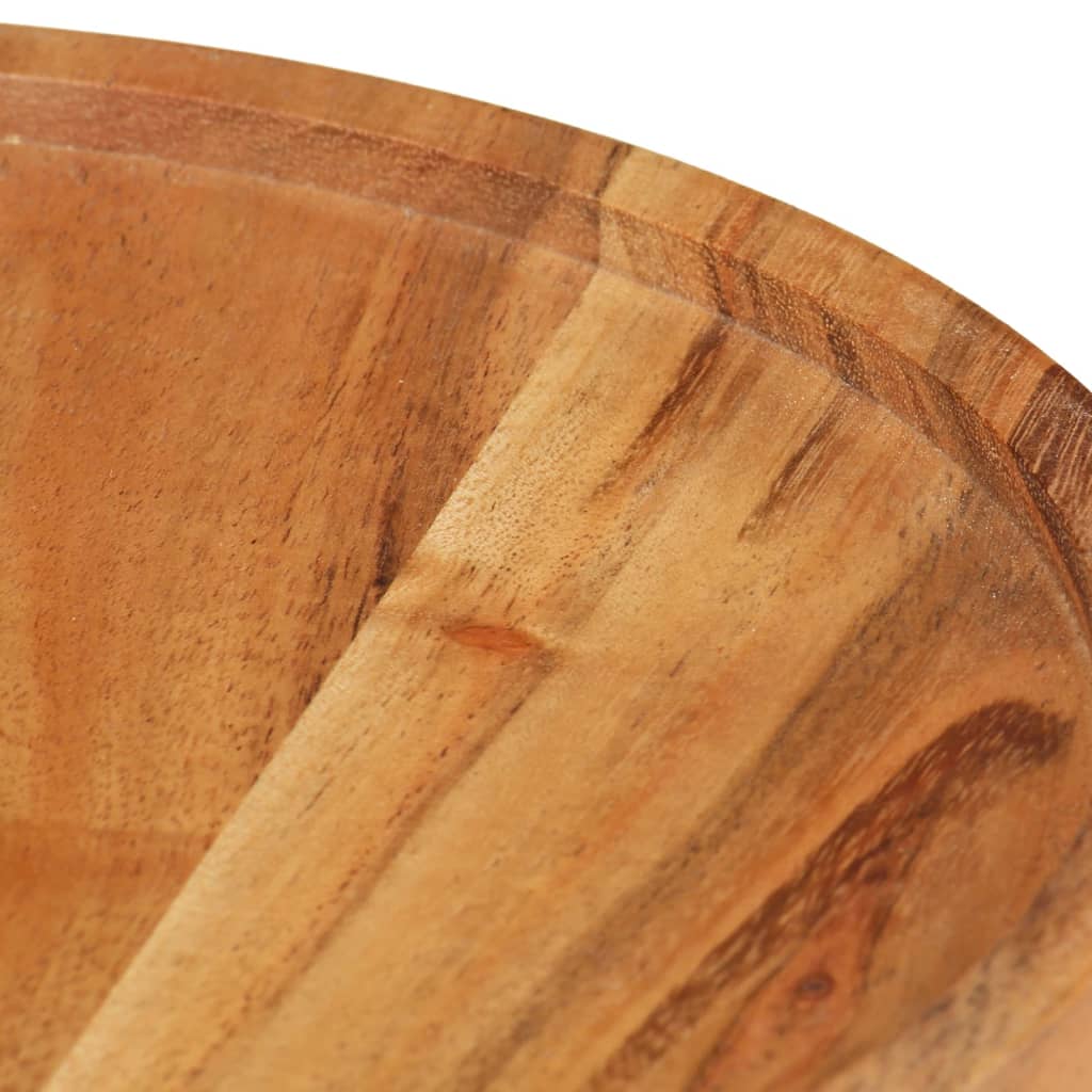 Set Tavolini da Salotto 2 pz Legno Massello di Acacia e Acciaio | homemem39