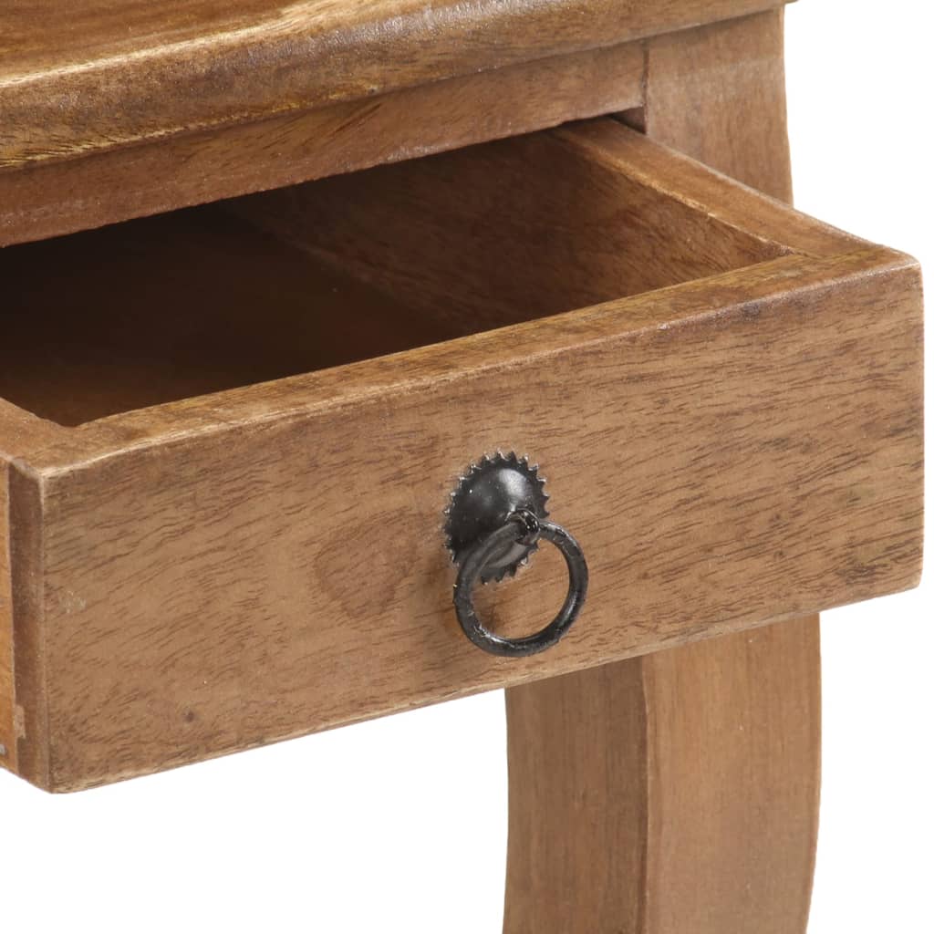 Comodino 28x28x46 cm in Legno Massello di Mango