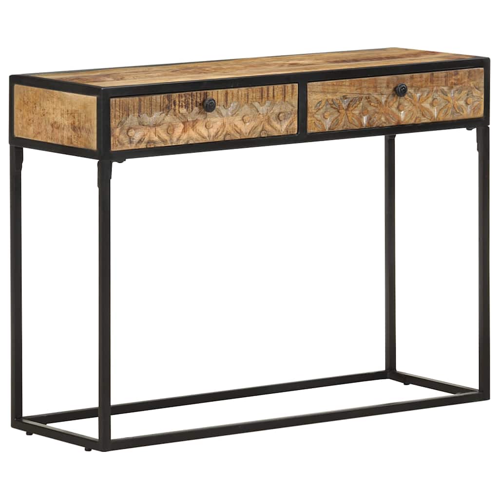 Tavolo Consolle 100x35x75 cm in Legno Massello di Mango