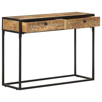 Tavolo Consolle 100x35x75 cm in Legno Massello di Mango