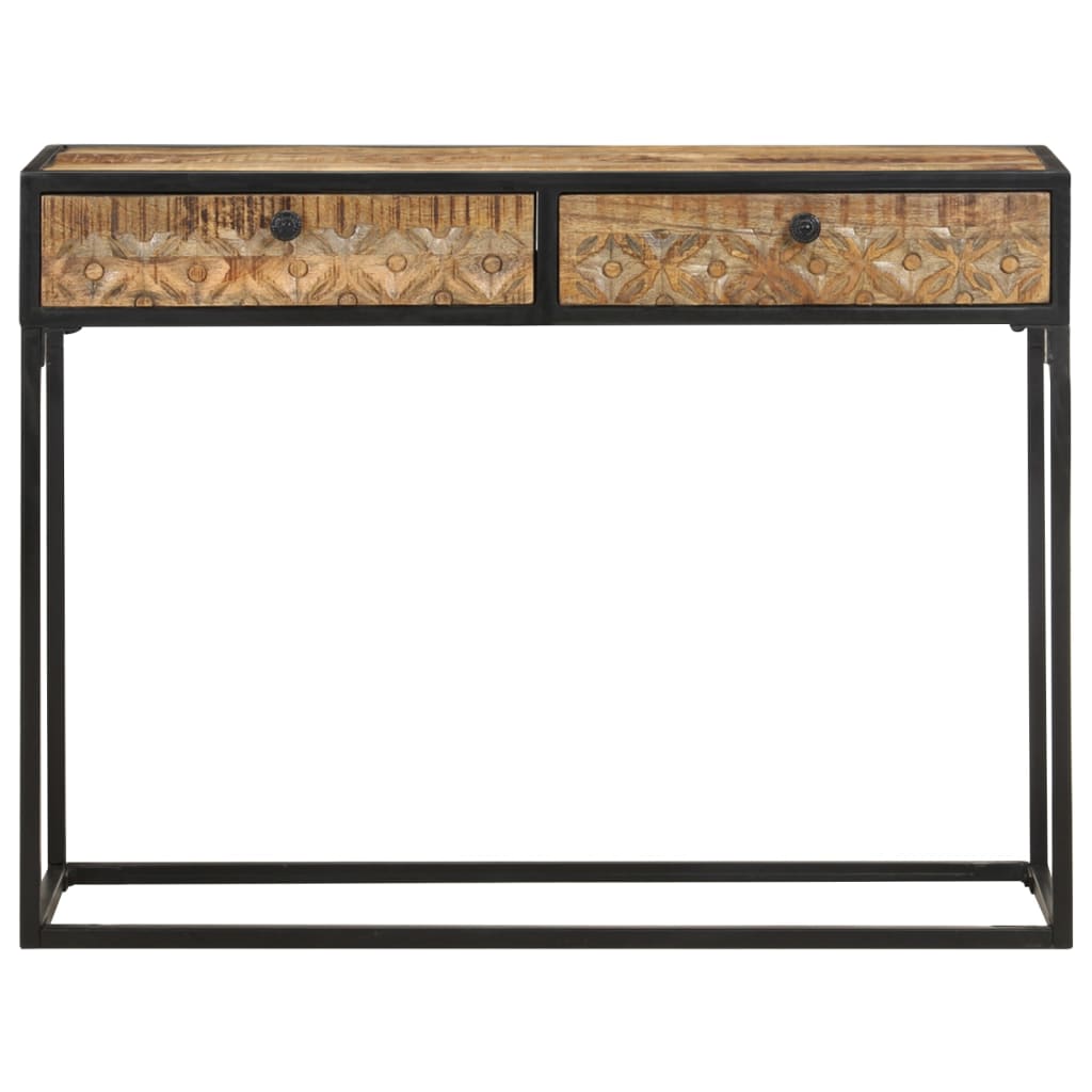 Tavolo Consolle 100x35x75 cm in Legno Massello di Mango - homemem39