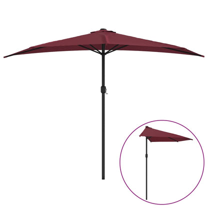 Ombrellone Balcone Palo in Alluminio Bordò 300x155x223cm a Metà | homemem39