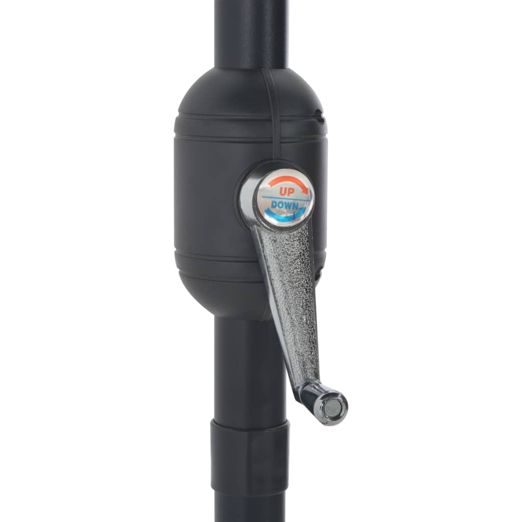 Ombrellone Balcone Palo in Alluminio Nero 300x155x223cm a Metà | homemem39