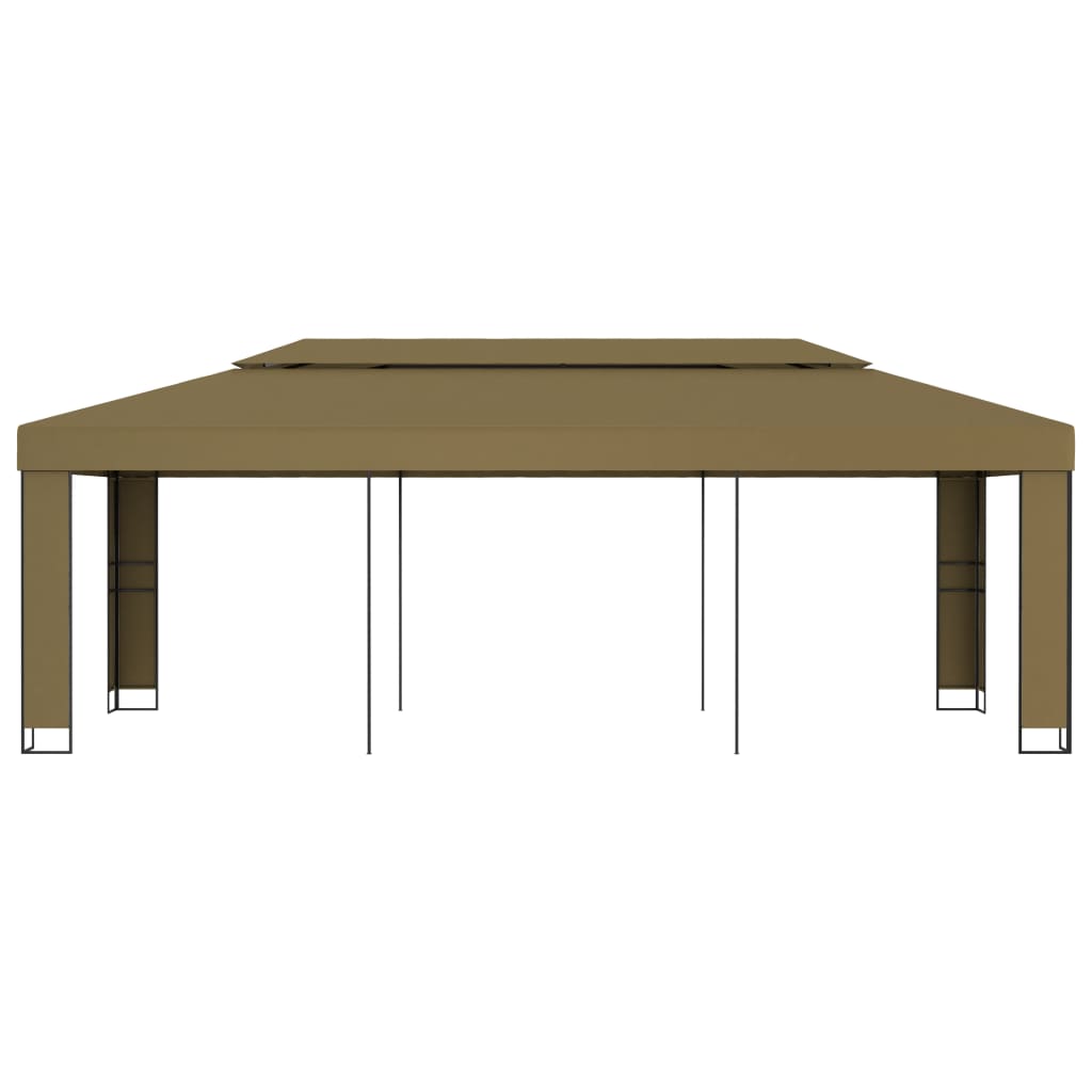 Gazebo con Tetto Doppio 3x6 m Grigio Talpa 180 g/m² | homemem39